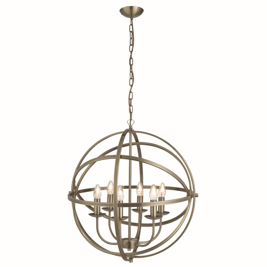 Lampe à suspendre en bronze 6-flmg