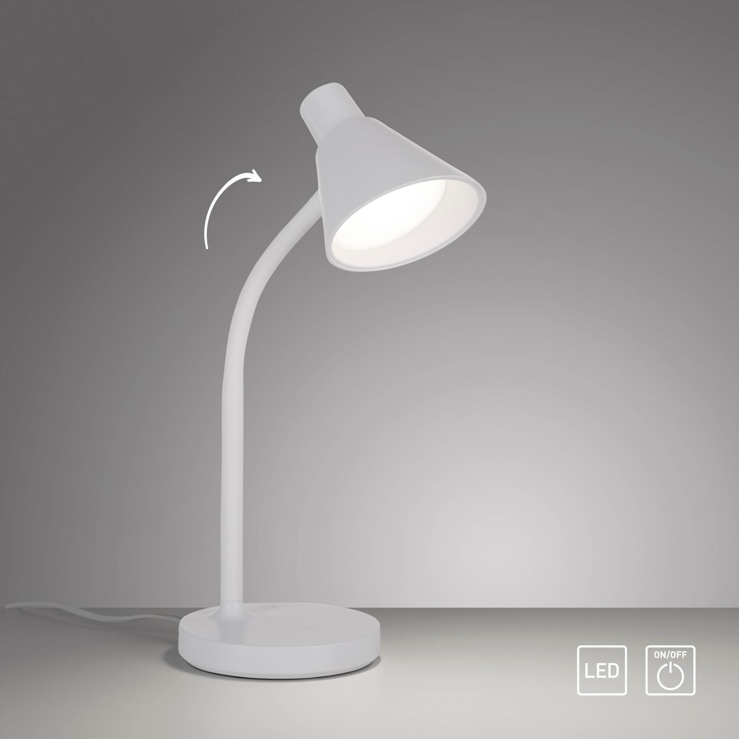 Lampe de bureau LED Métal 38 cm Blanc 600 lm Moderne