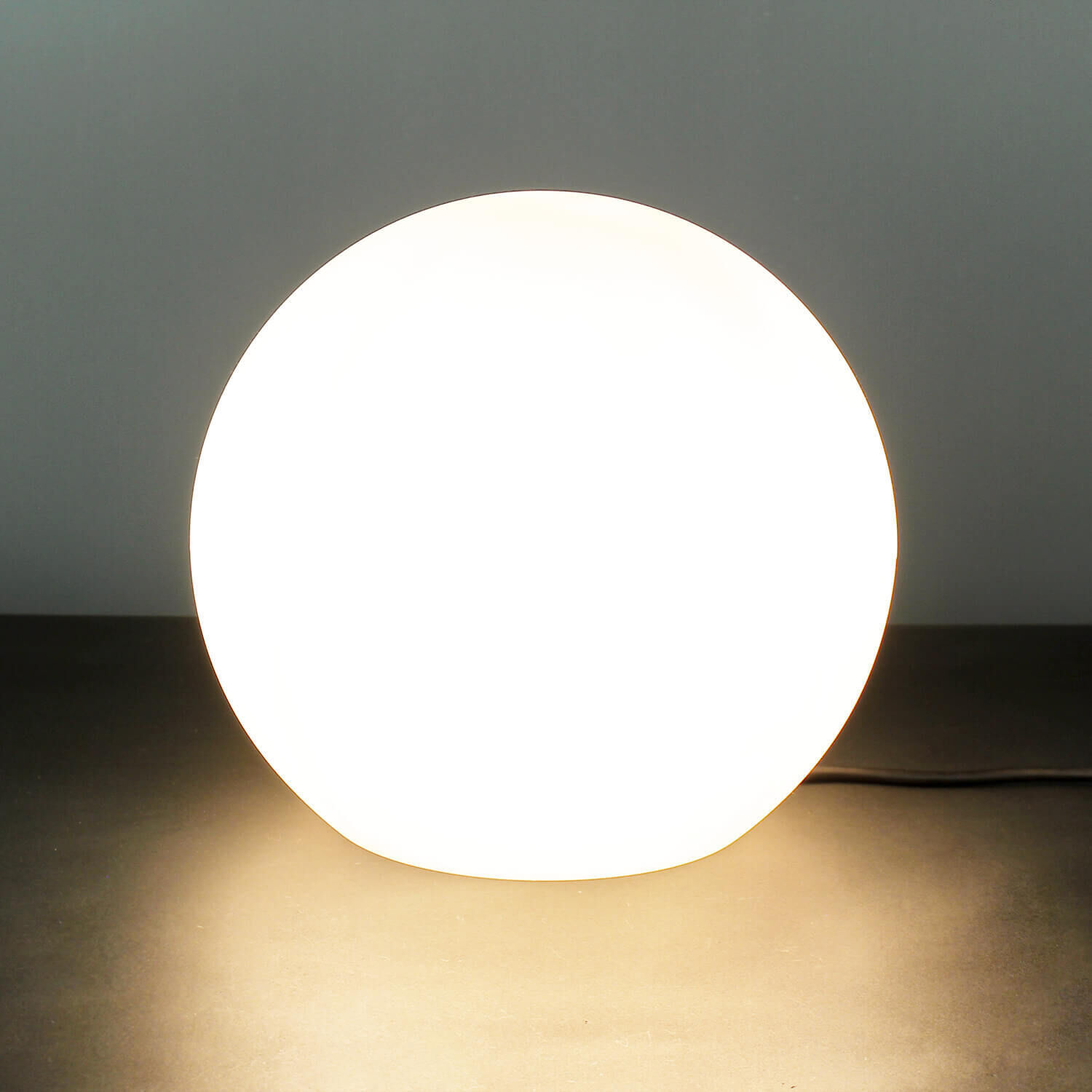 Lampe de jardin élégante Blanc abat-jour rond Ø30cm