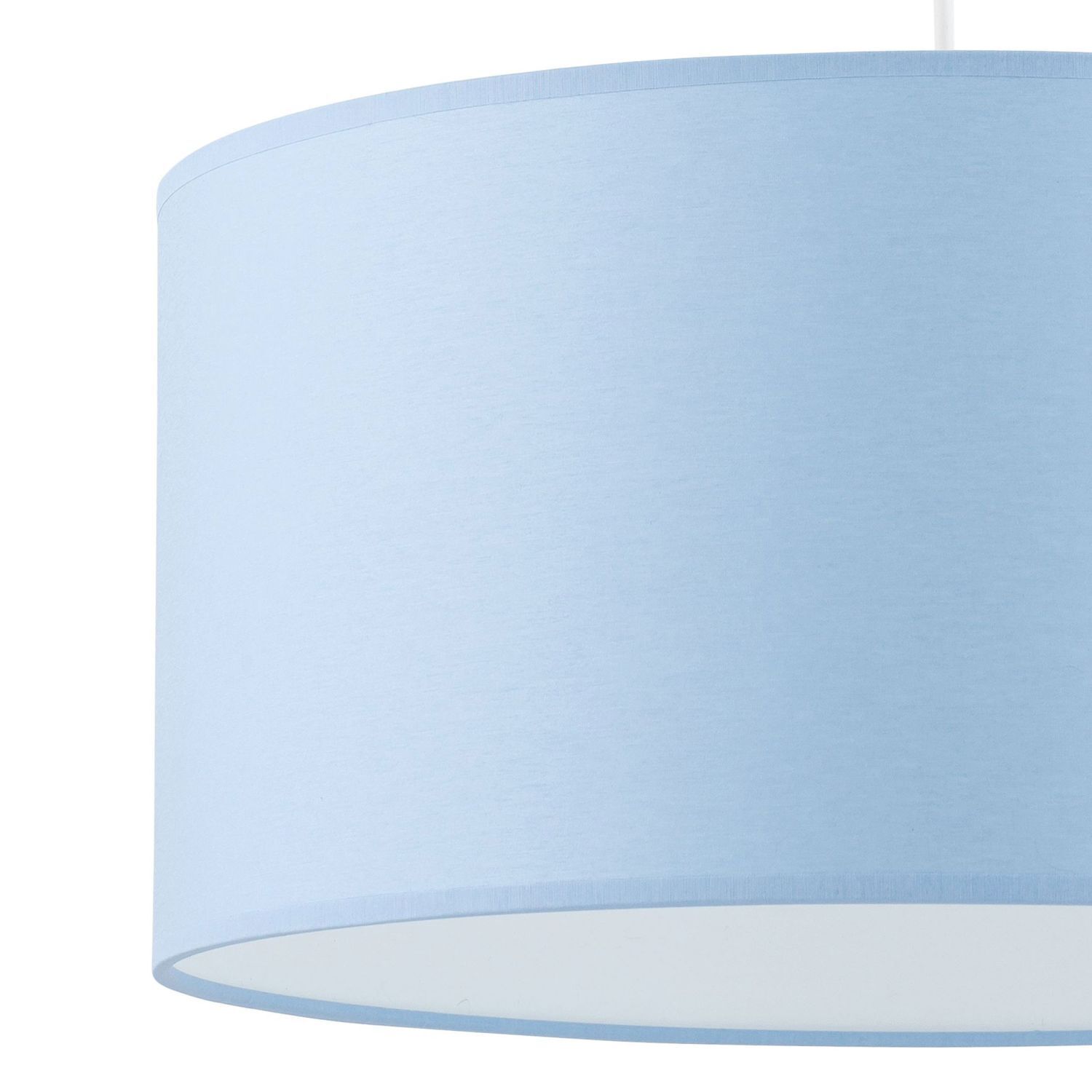 Lampe pour chambre d'enfant bleu clair blanc Ø 40 cm rond tissu