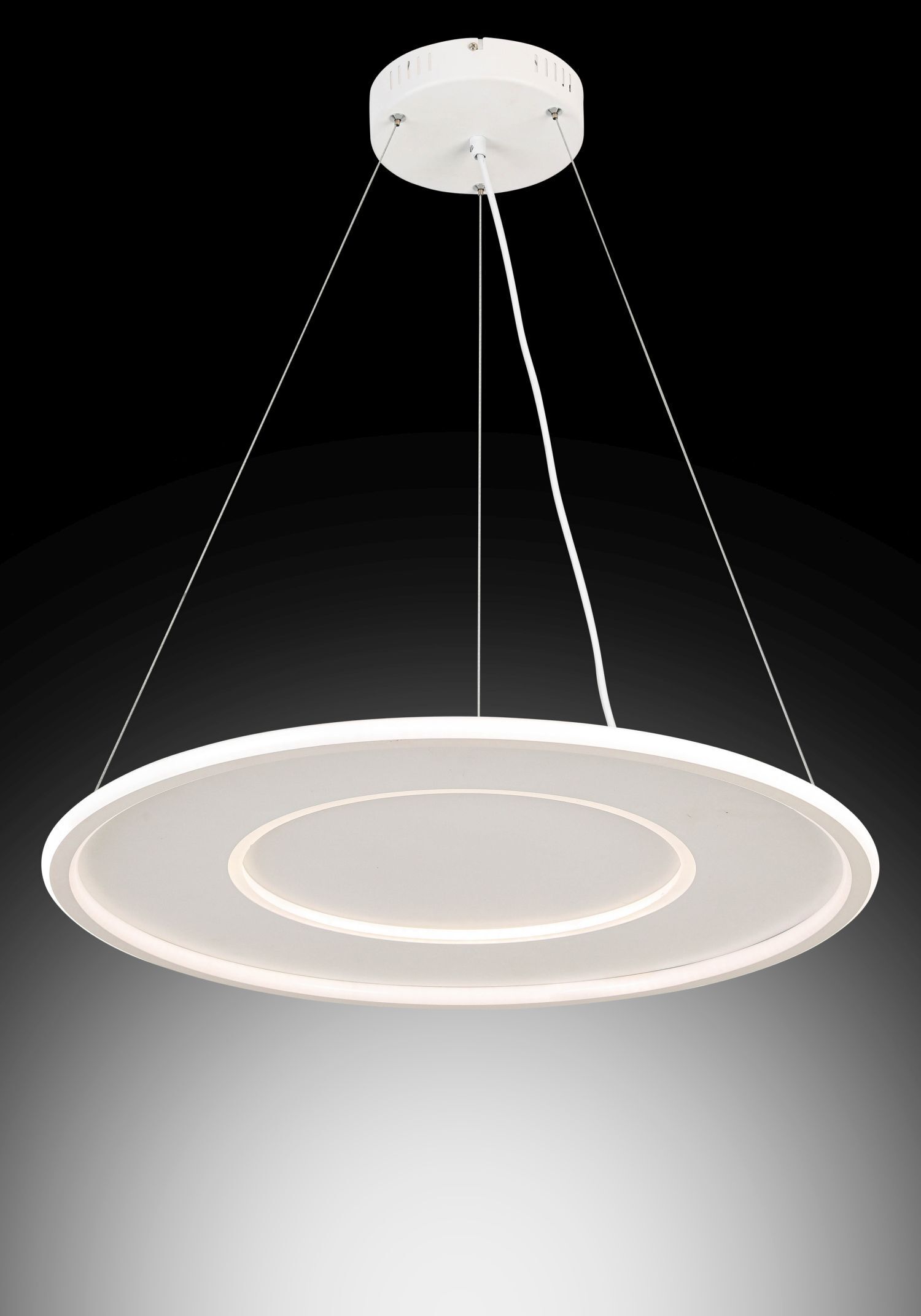 Suspension LED ronde Ø62cm Variateur de couleur Télécommande