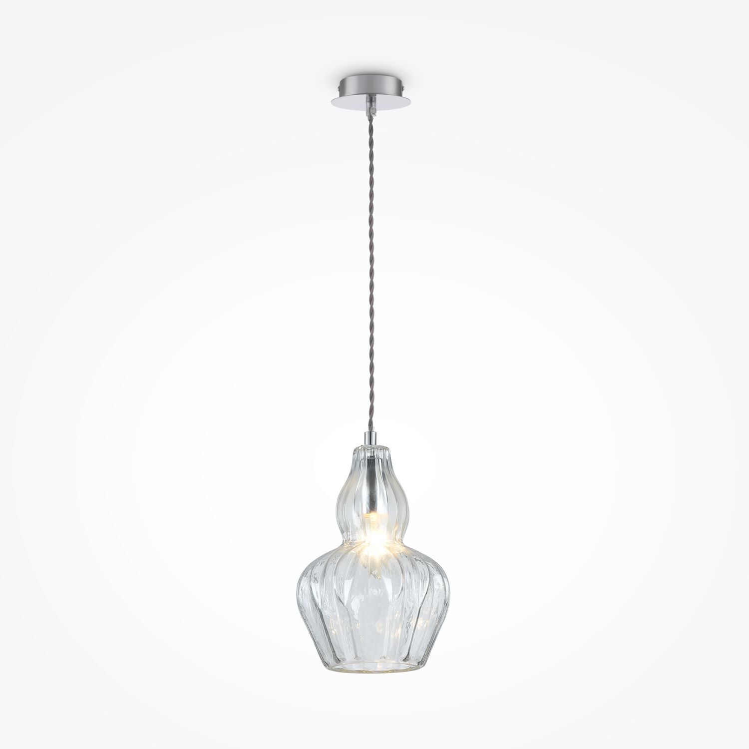 Suspension métal verre E14 Ø 16 cm H : max. 143 cm