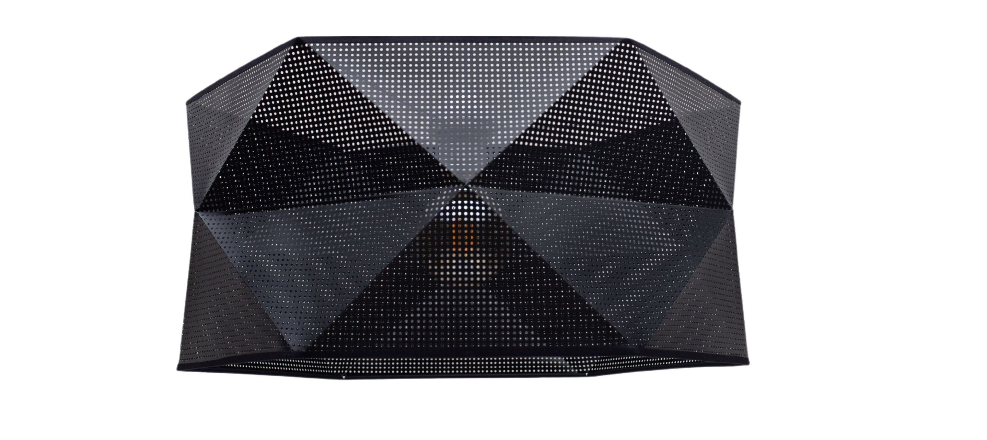 Lampe à suspendre moderne tissu anti-éblouissement E27 L:70 noir Stadt, Städtisch, Lampe