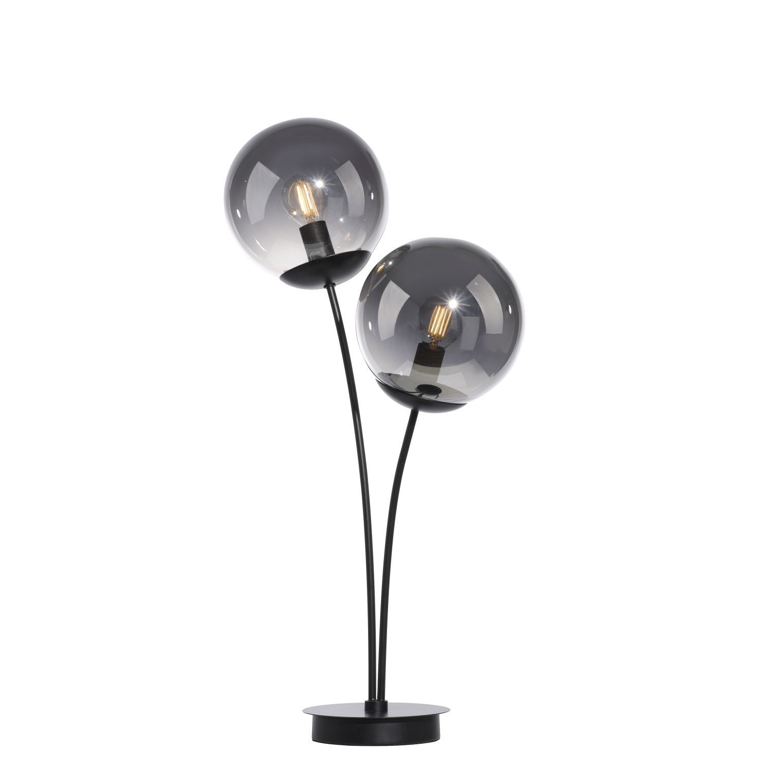 Lampe de table confortable en verre fumé 60 cm E14 à faible éblouissement