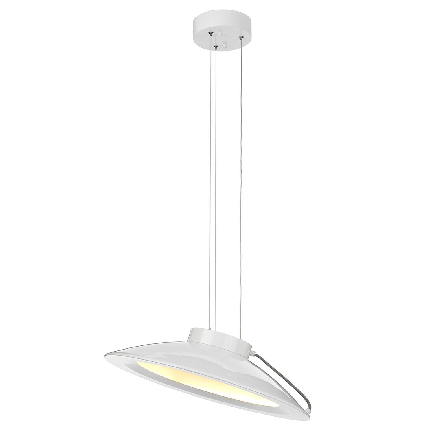 Lampe LED blanche suspendue KOPPLA Ø35cm Lampe rétro