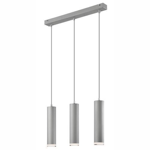 Lampe suspendue en aluminium argenté 3-flmg table à manger