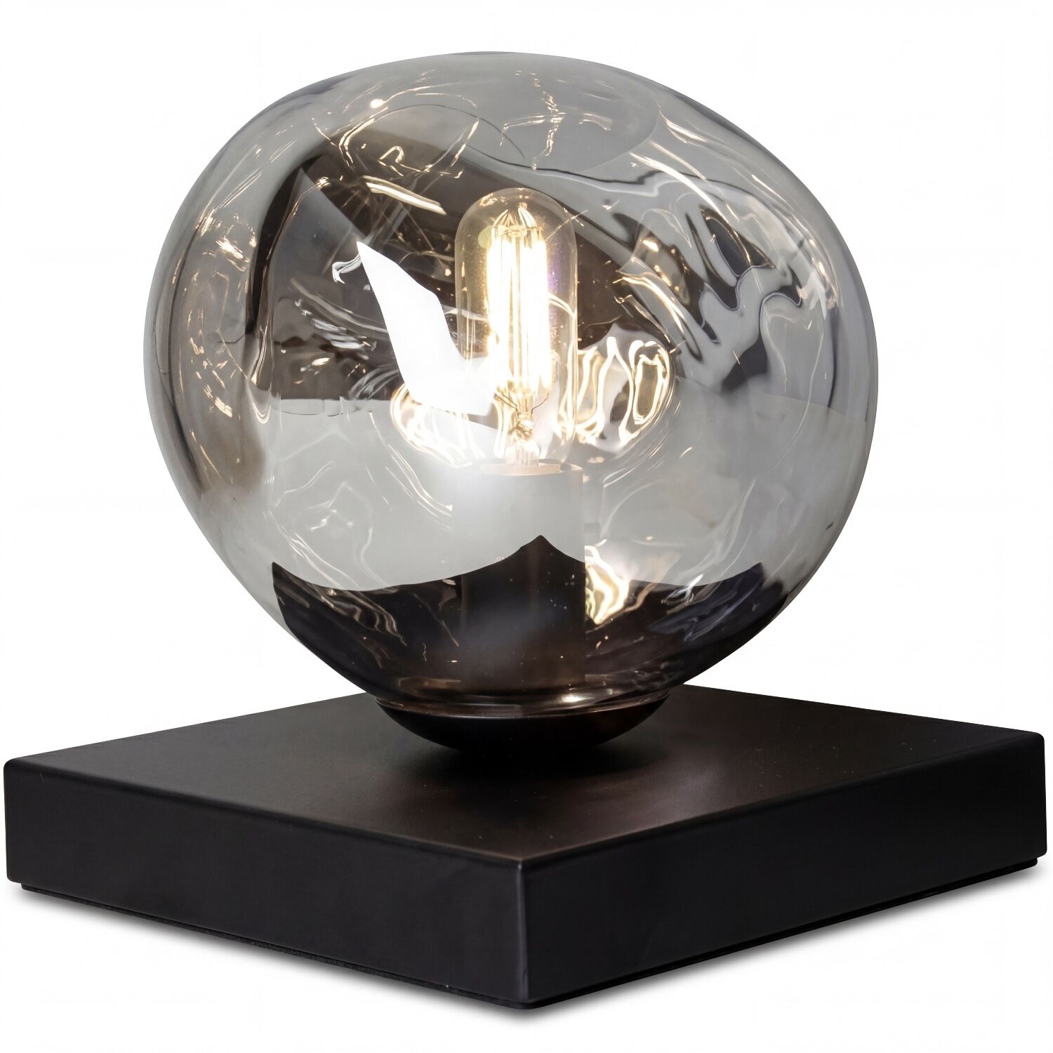 Tischlampe, Glasglobe, Glühbirne, Deko-Lampe, Kugellampe