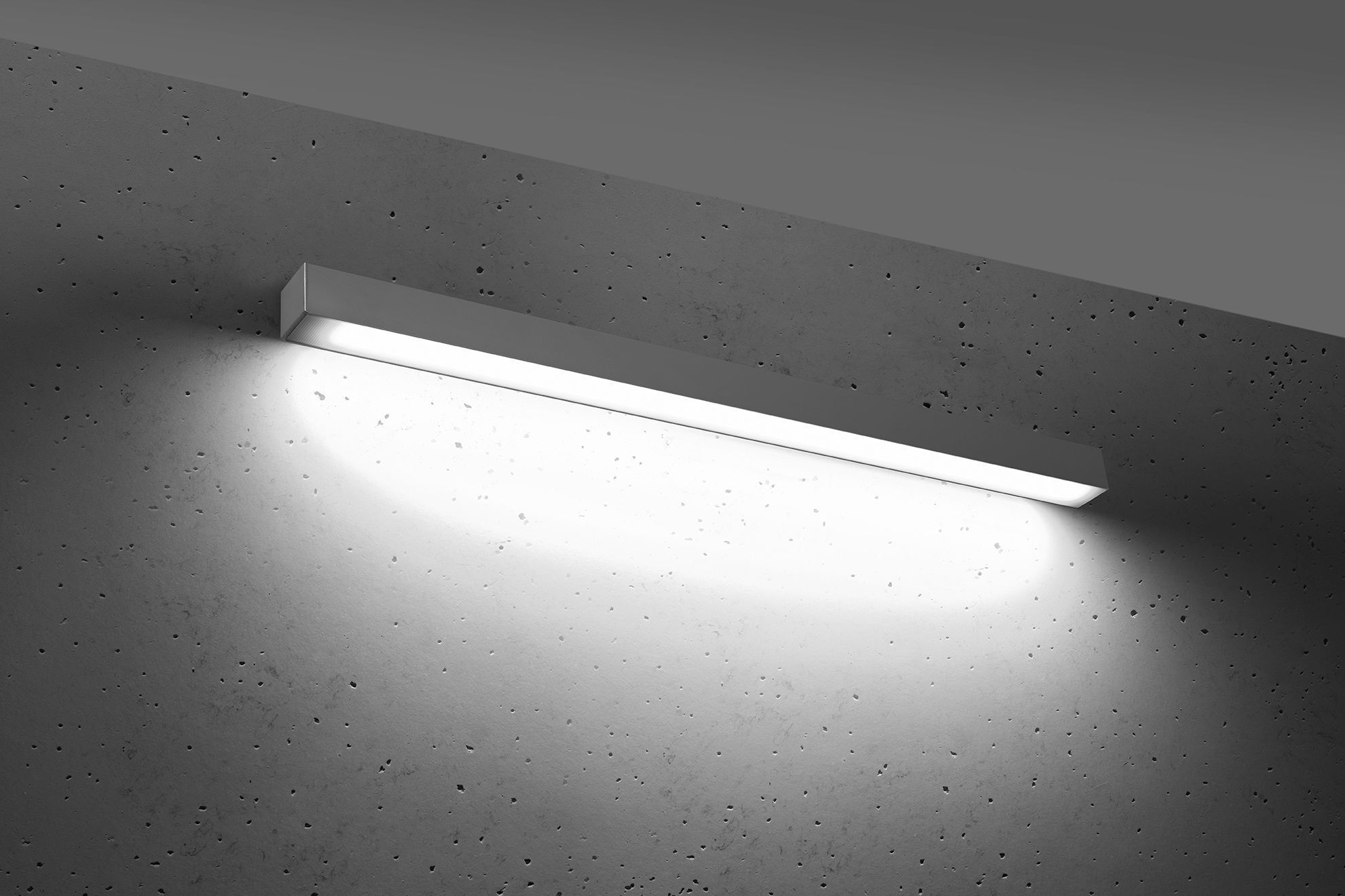 Applique LED métal 90 cm allongée Gris 4000 K 3120 lm