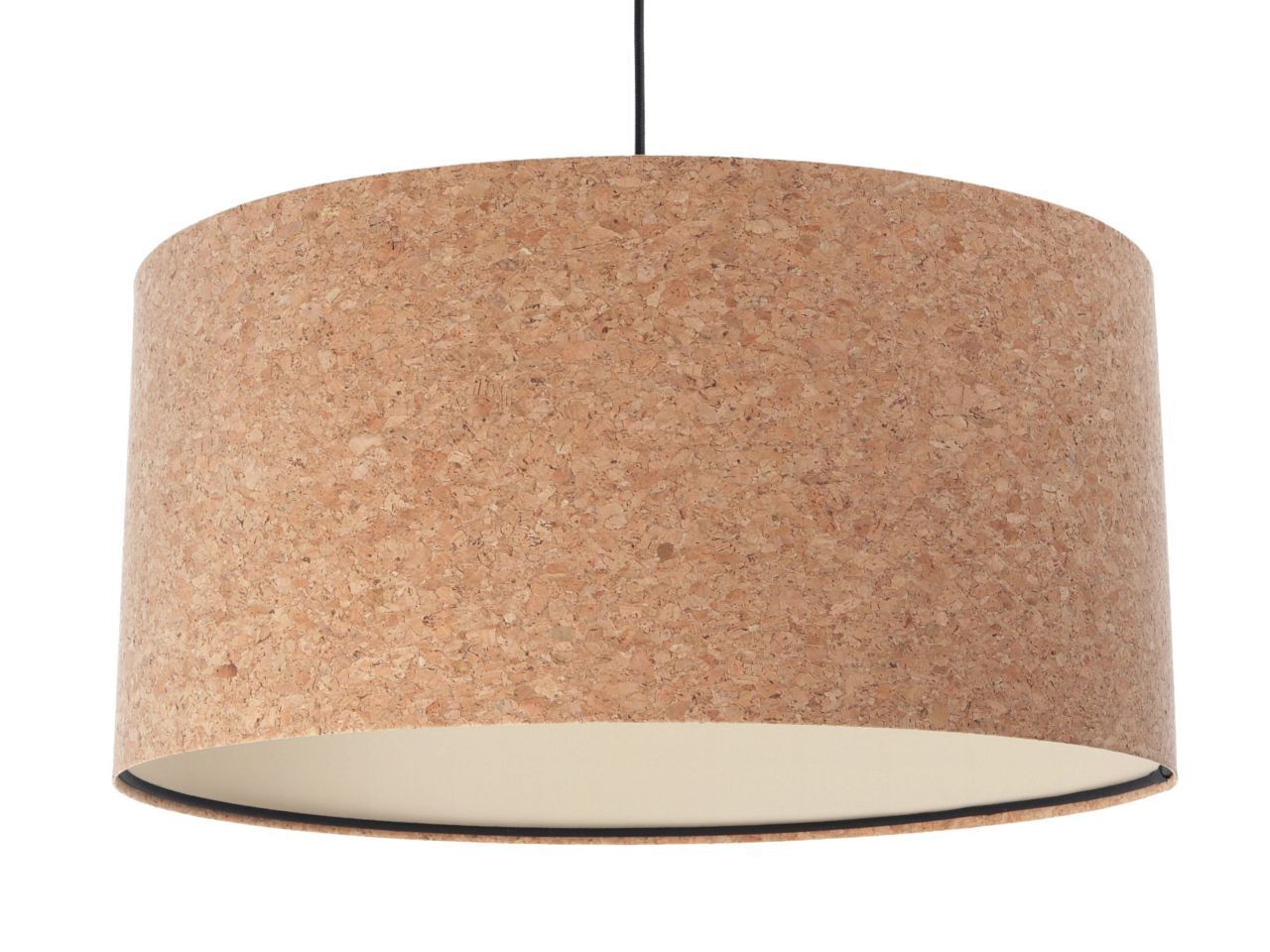 Lampe à suspendre Salle à manger Naturel Noir Liège Ø 40 cm E27 Moderne