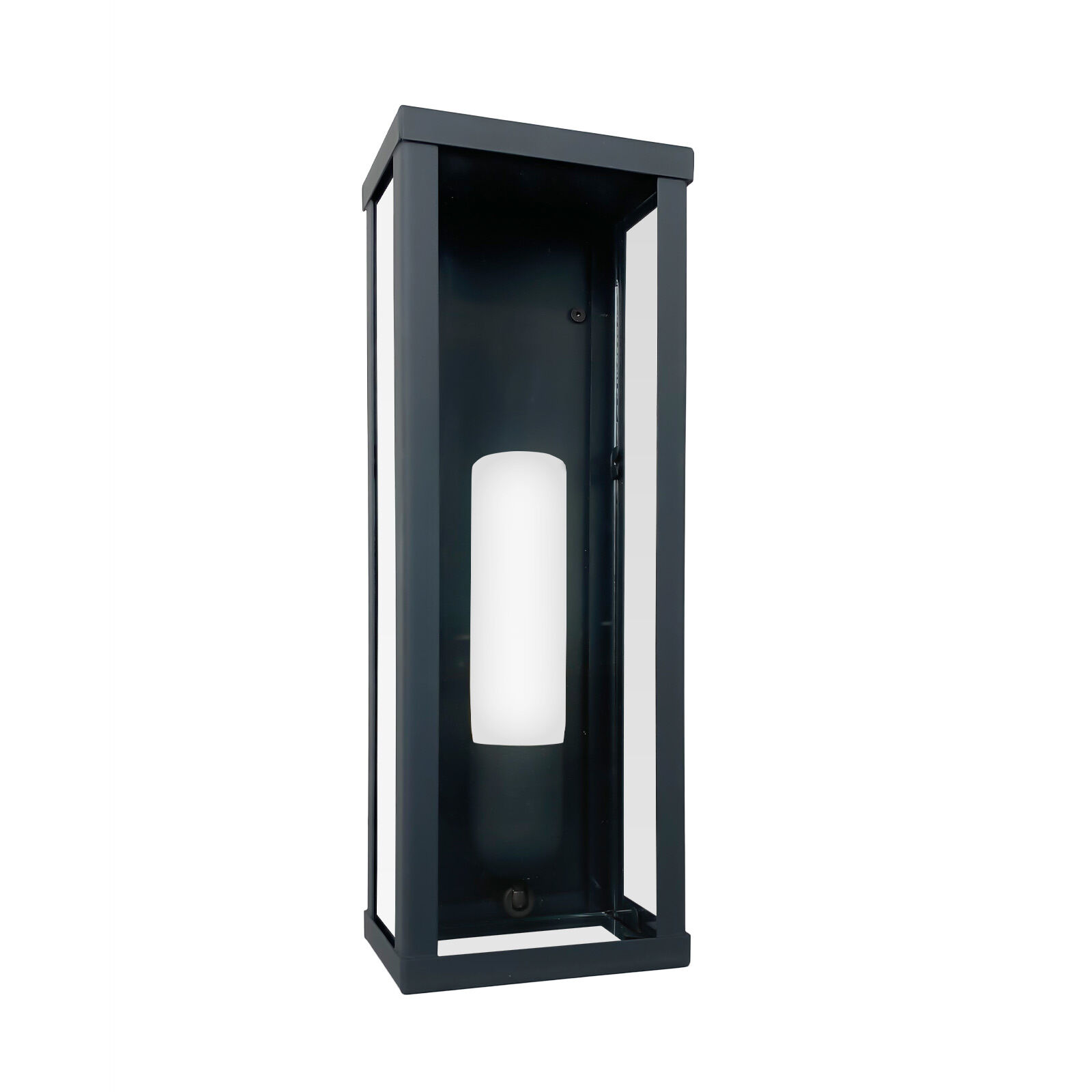 Lampe d'extérieur mur en bronze mat IP43 E27 fer verre
