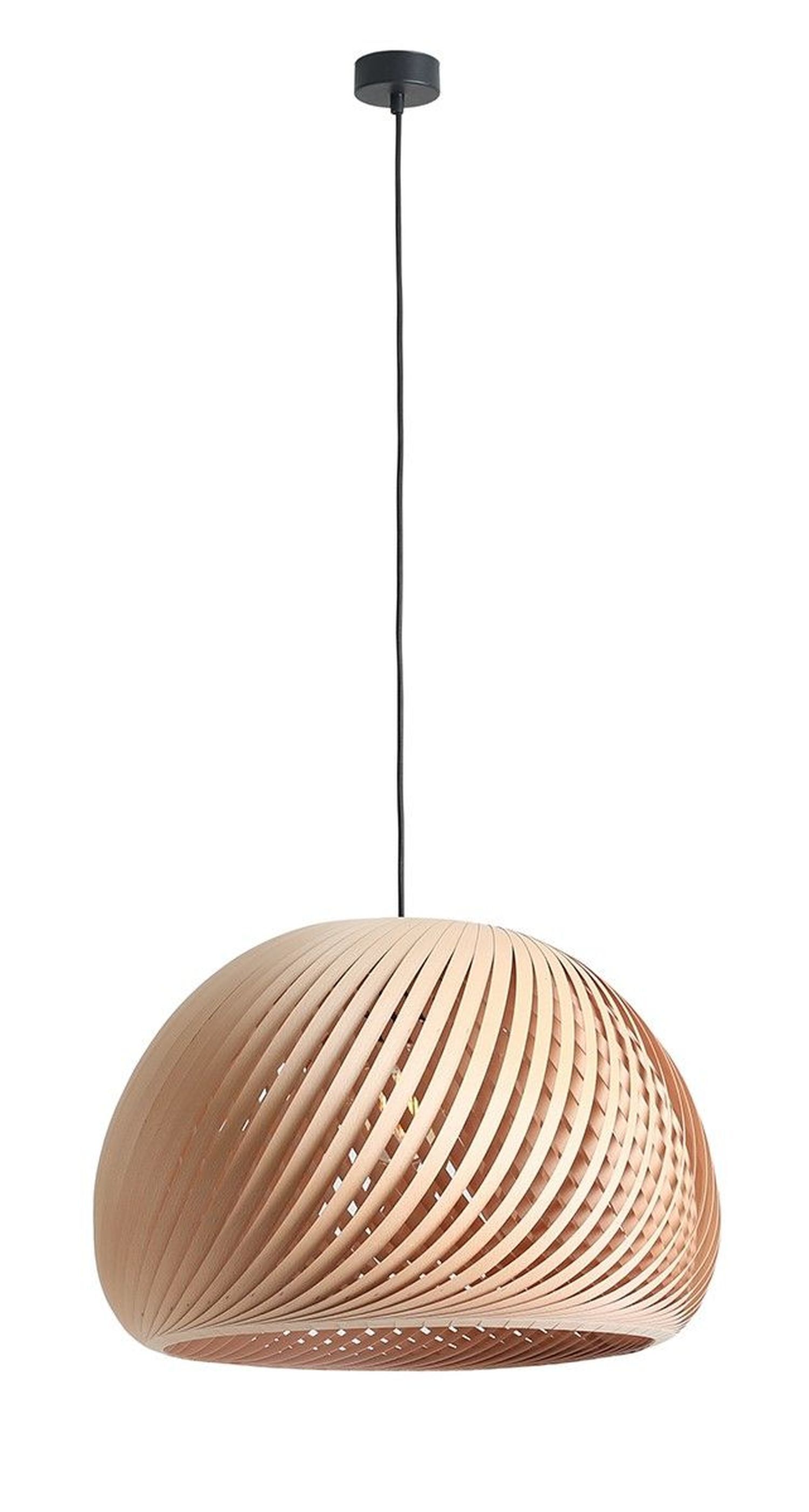 Luminaire suspendu en bois naturel noir Ø53 cm E27