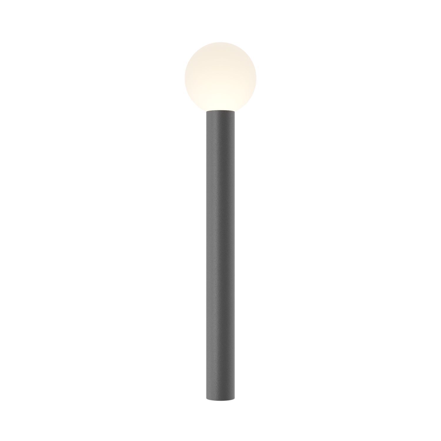 Lampadaire extérieur aluminium E27 IP54 hauteur 80 cm gris blanc