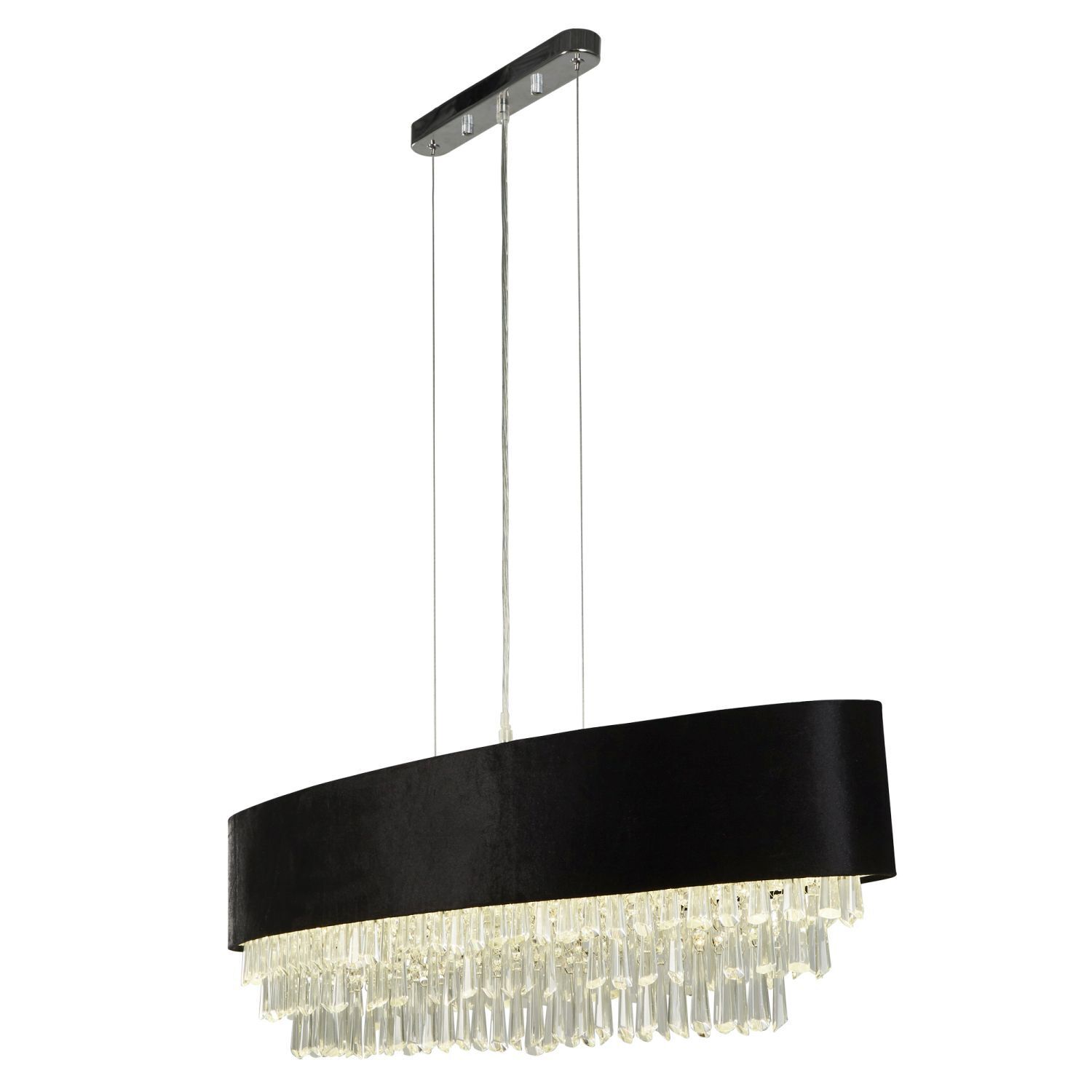 Suspension Noir L : 100 cm H : max. 1,5 m Tissu Cristal