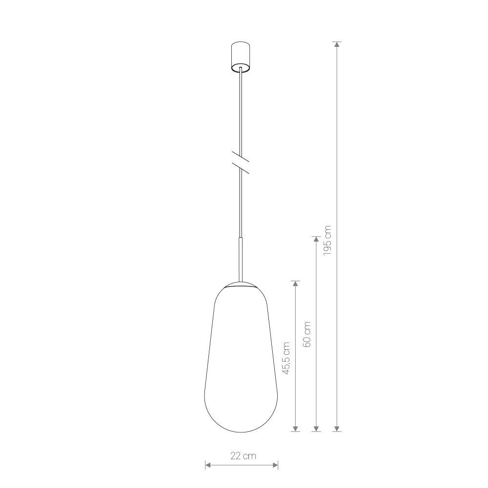 Suspension noir métal verre E27 élégant