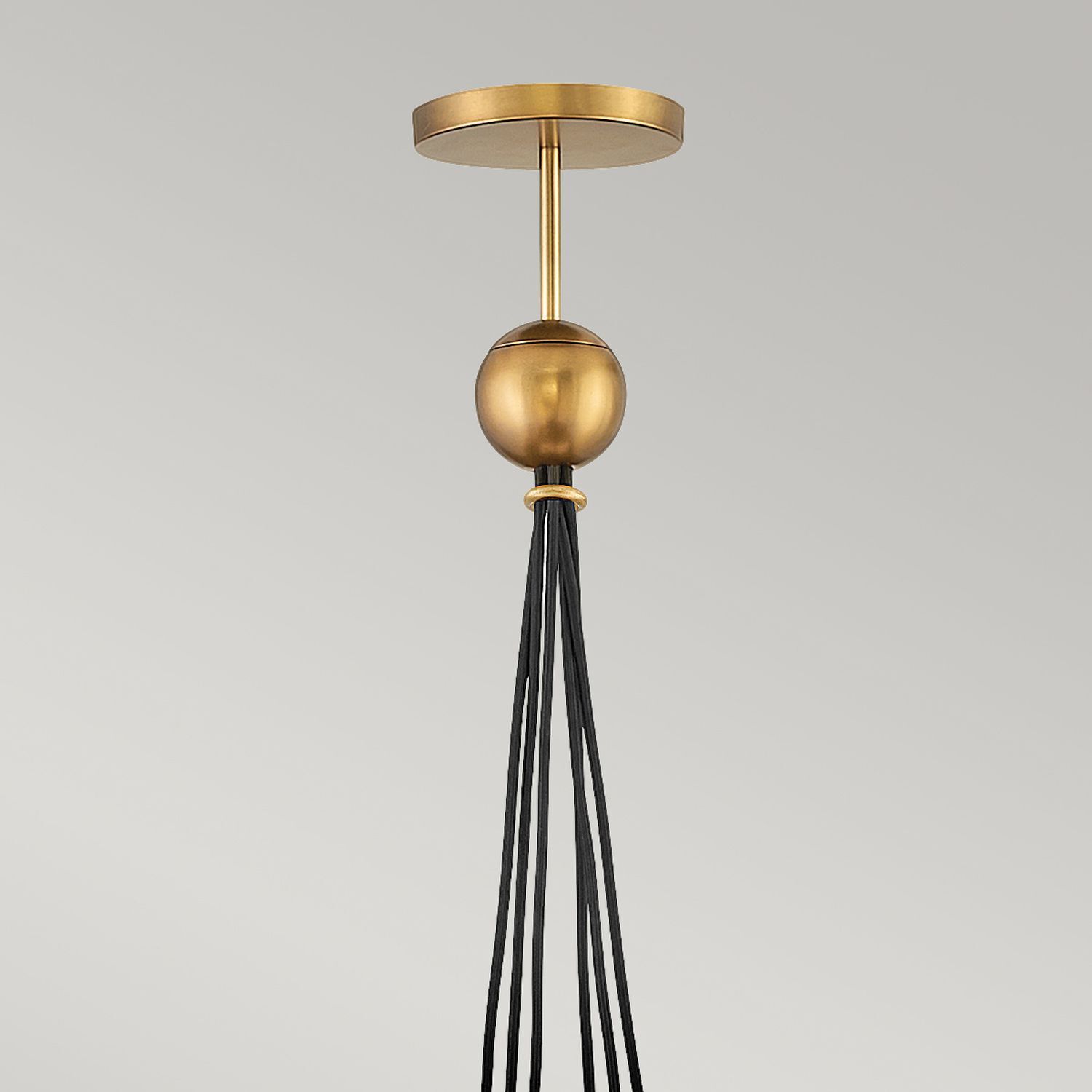 Suspension verre métal E27 L : 58,9 cm Abat-jour sphérique