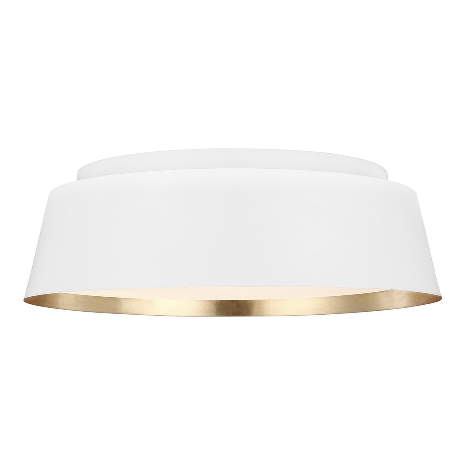 Lampe de plafond Blanc Or Ø37cm rond Moderne Métal ZENU