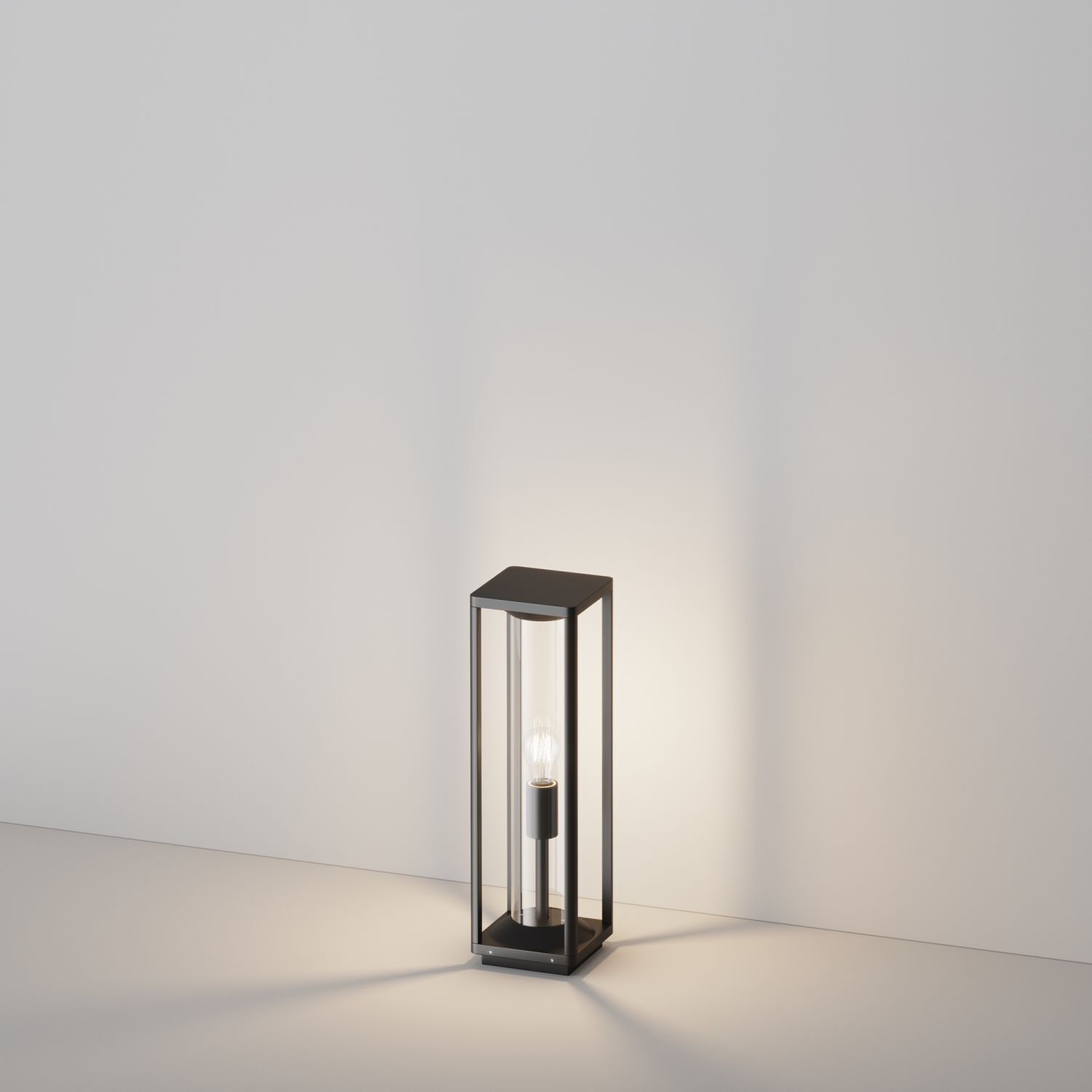 Borne d'éclairage aluminium hauteur 50 cm IP54 graphite E27 Lampe