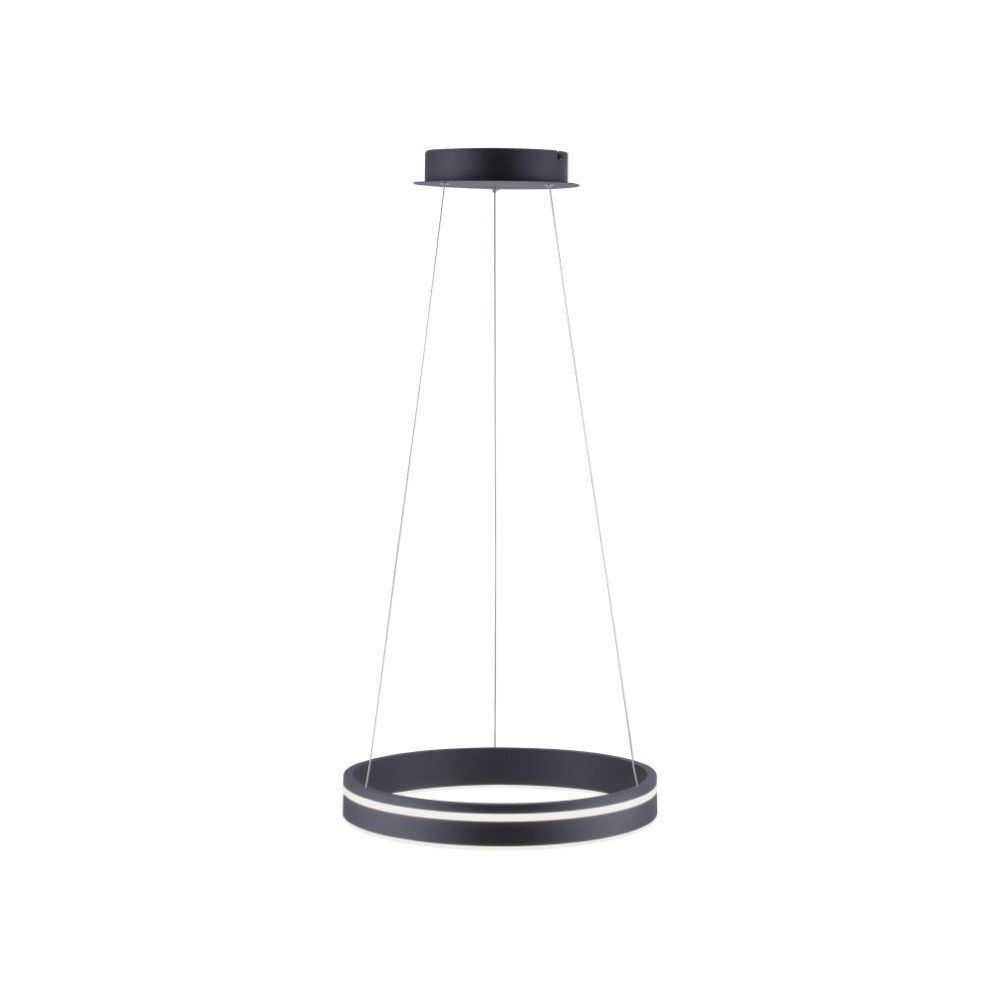 Lampe LED à suspendre Anthracite Anneau dimmable Télécommande