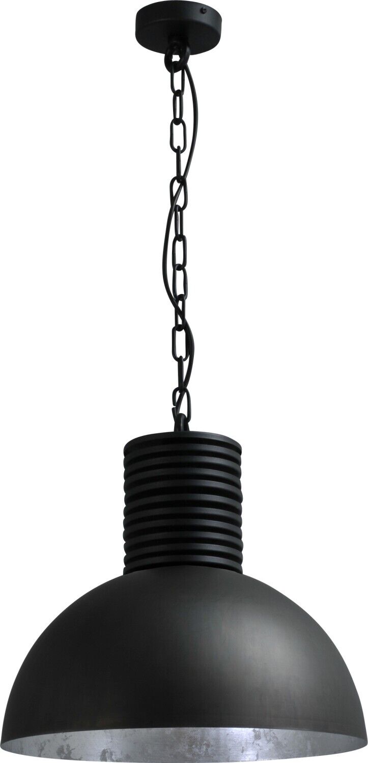 Loft Lampe à suspendre Gris Métal Argenté Ø40cm LARINO
