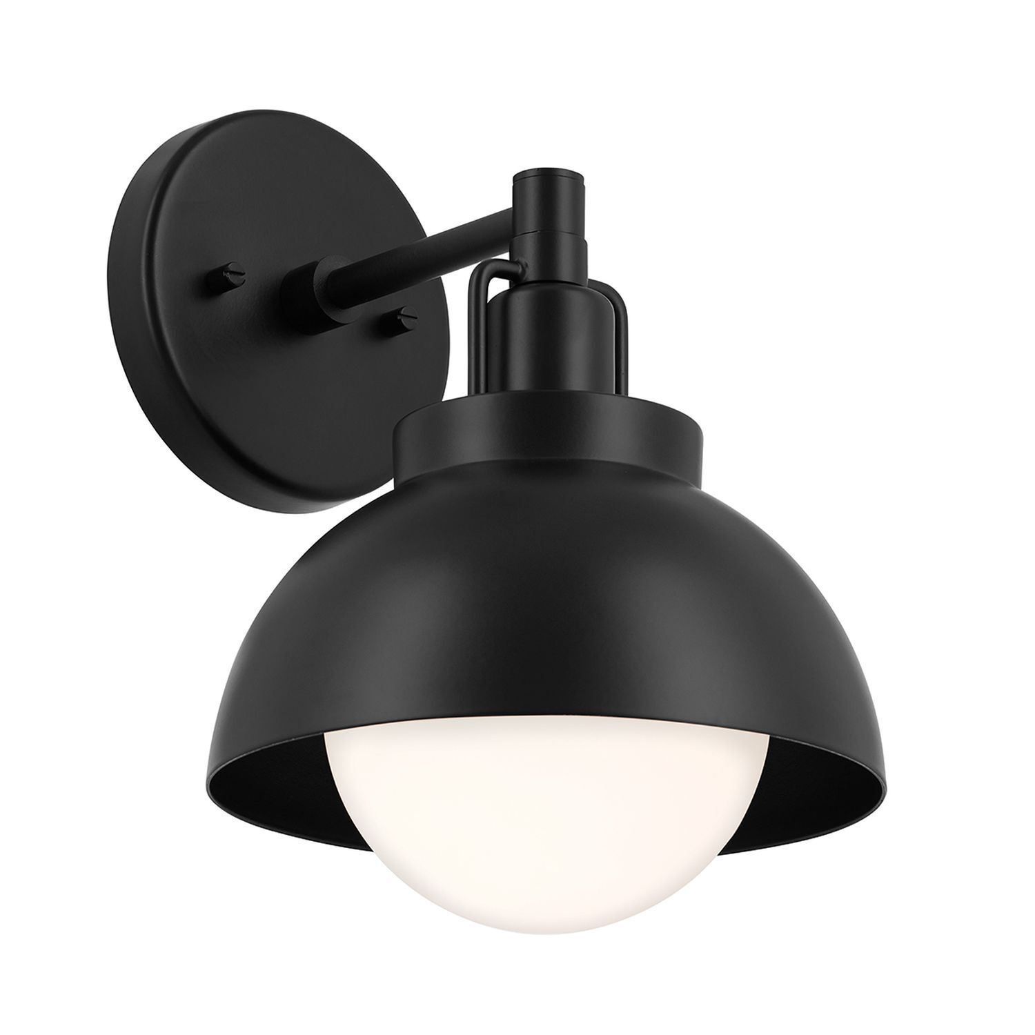 cedcbb63529c4e3dbcb7ff352c66cf82 Wandleuchte, Wandlampe, Schwarz, Metall, Glaskugel