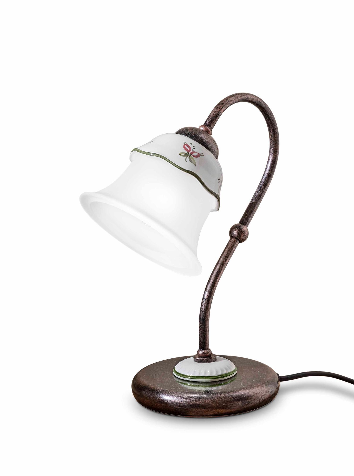 Lampe de table céramique métal E14 15 cm large 28,5 cm