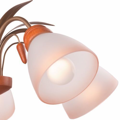 Lampe à suspendre brune en métal 5xE27 Art Nouveau Table à manger