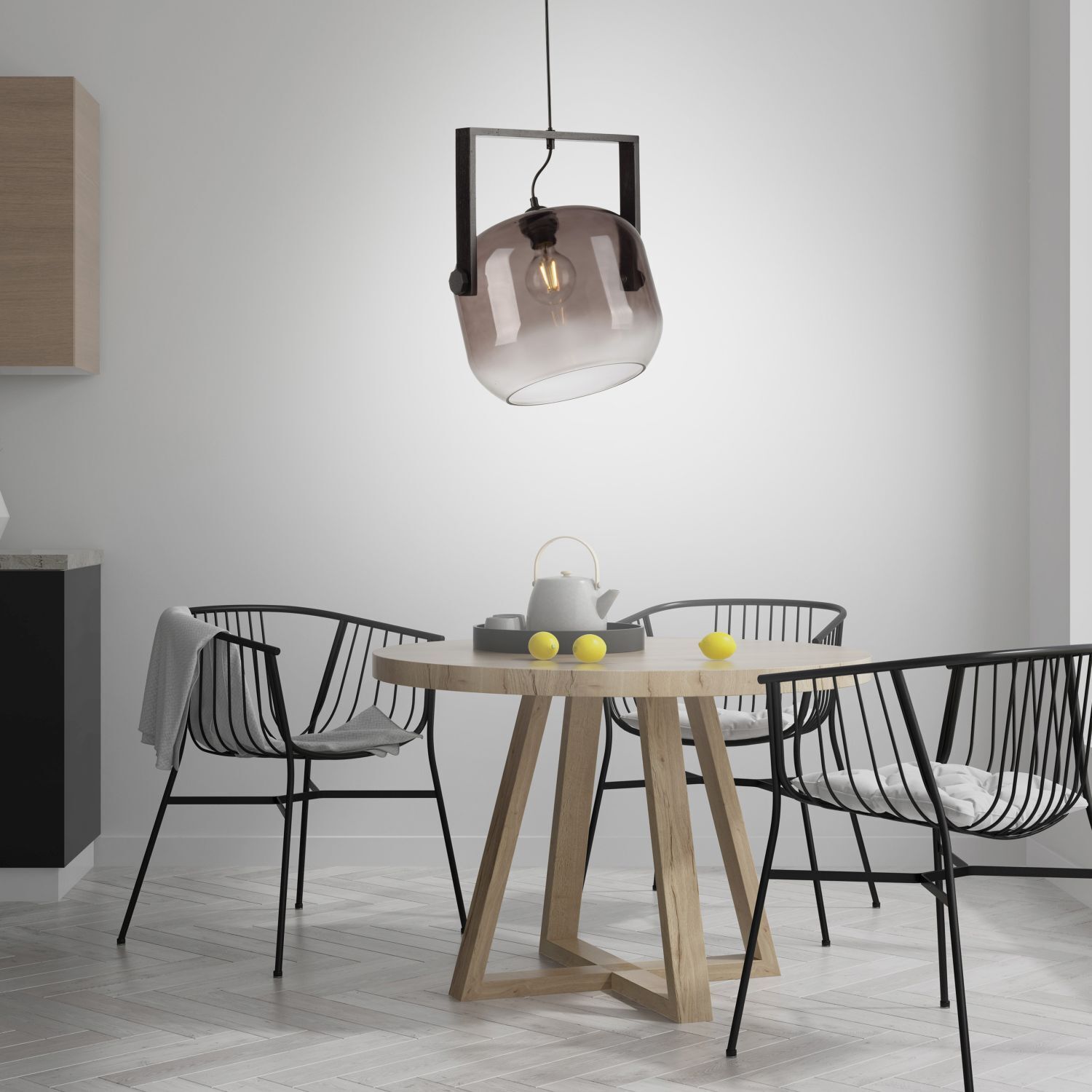 Blendarme Lampe à suspendre verre métal L:35 cm E27 Industrie Esstisch, Tisch, Esszimmer, Lampe, Innenarchitektur