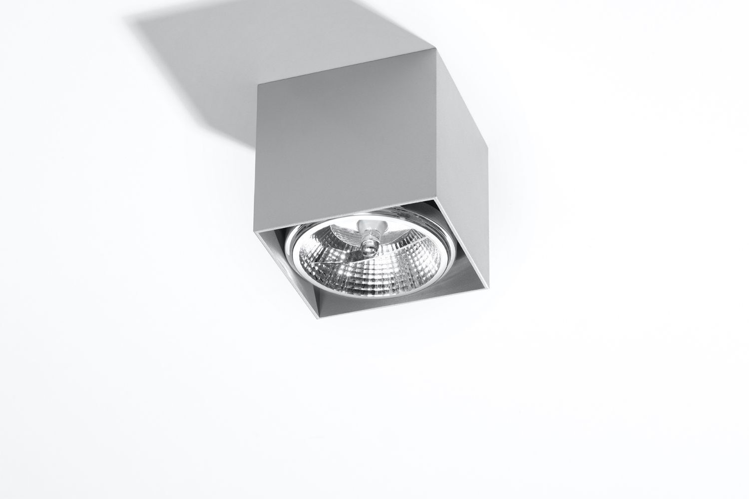 Spot compact GELLIA Gris L:12cm carré GU10