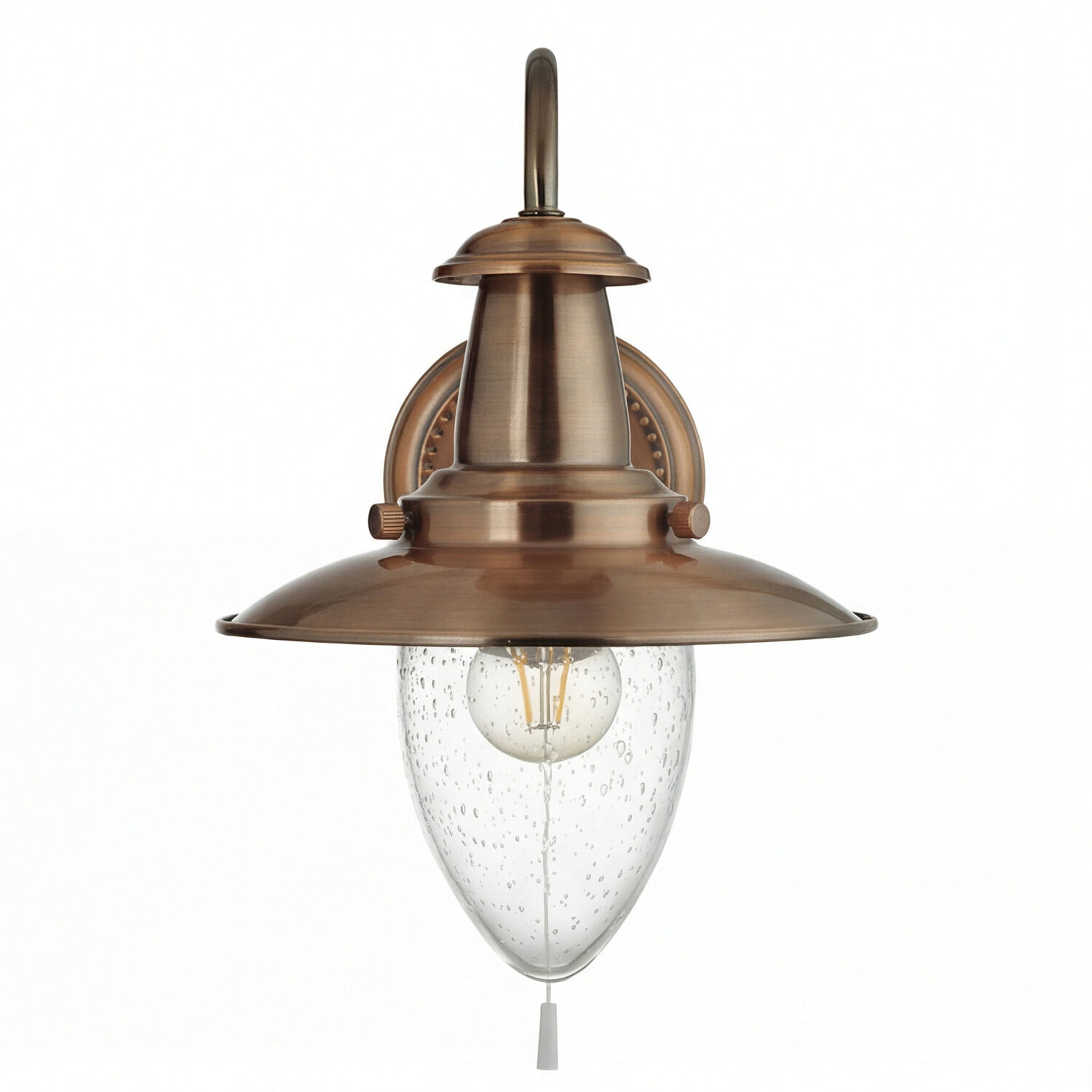 wandlampe-metall-in-kupfer-wandleuchte-zugschalter-maritim-schiffsleuchten-innen-le14140-01 Wandlampe, Bronze, Glühbirne, Glas, Hängeleuchte
