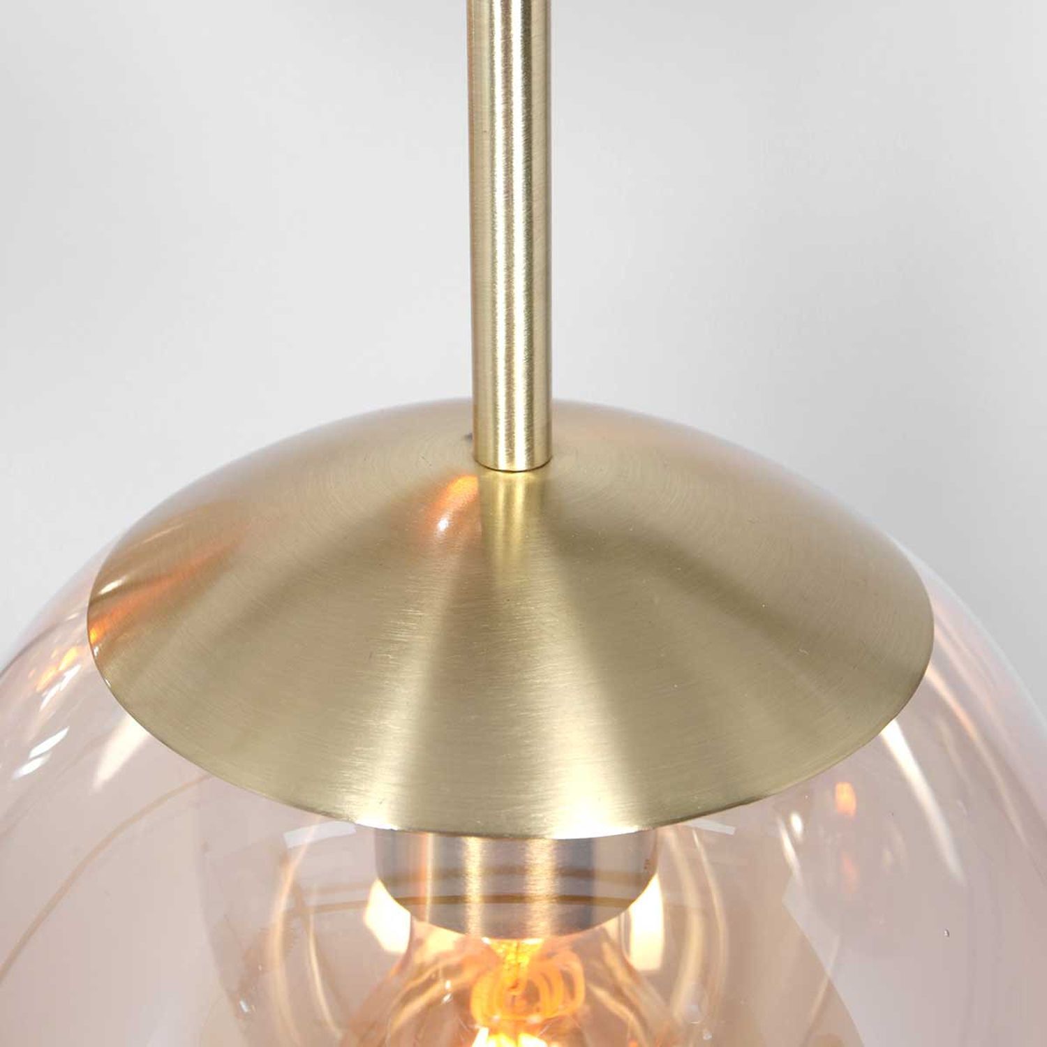 Longue lampe à suspendre Verre en ambre 120 cm E27 Moderne