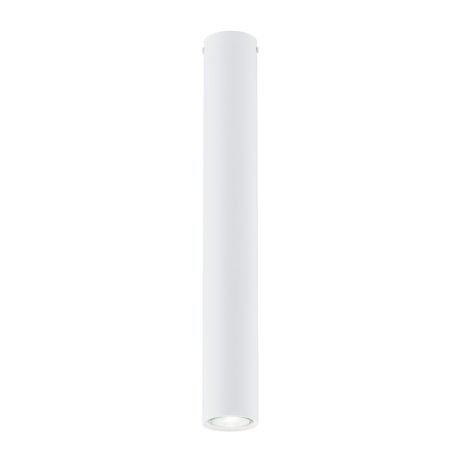 Plafonnier métal D : 6 cm H : 45 cm Blanc GU10 Apparent