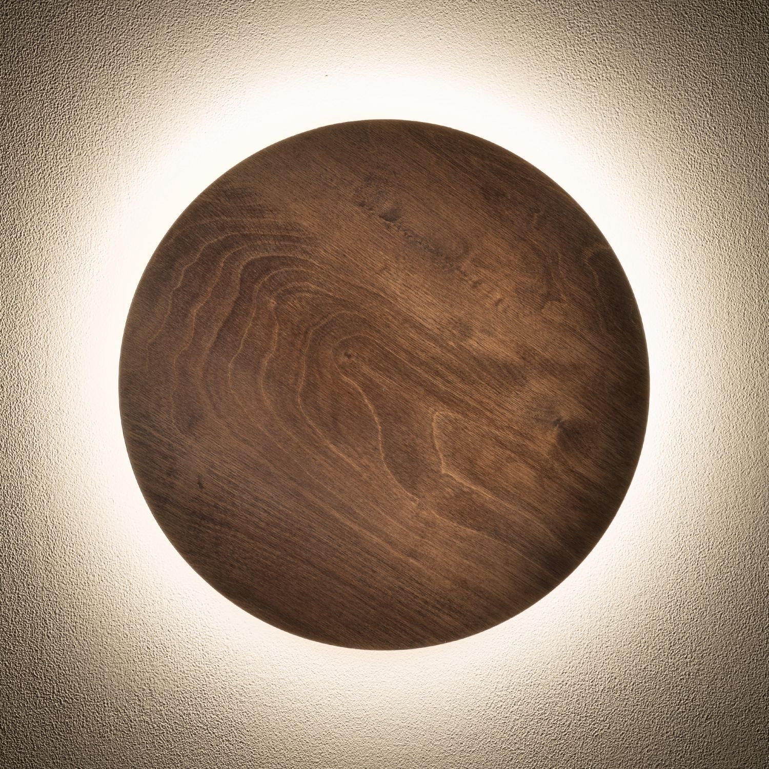 Applique LED indirecte bois blanc chaud 13 W L:35 cm ronde Holz, Drinnen, Innenarchitektur, Sphäre, Hartholz