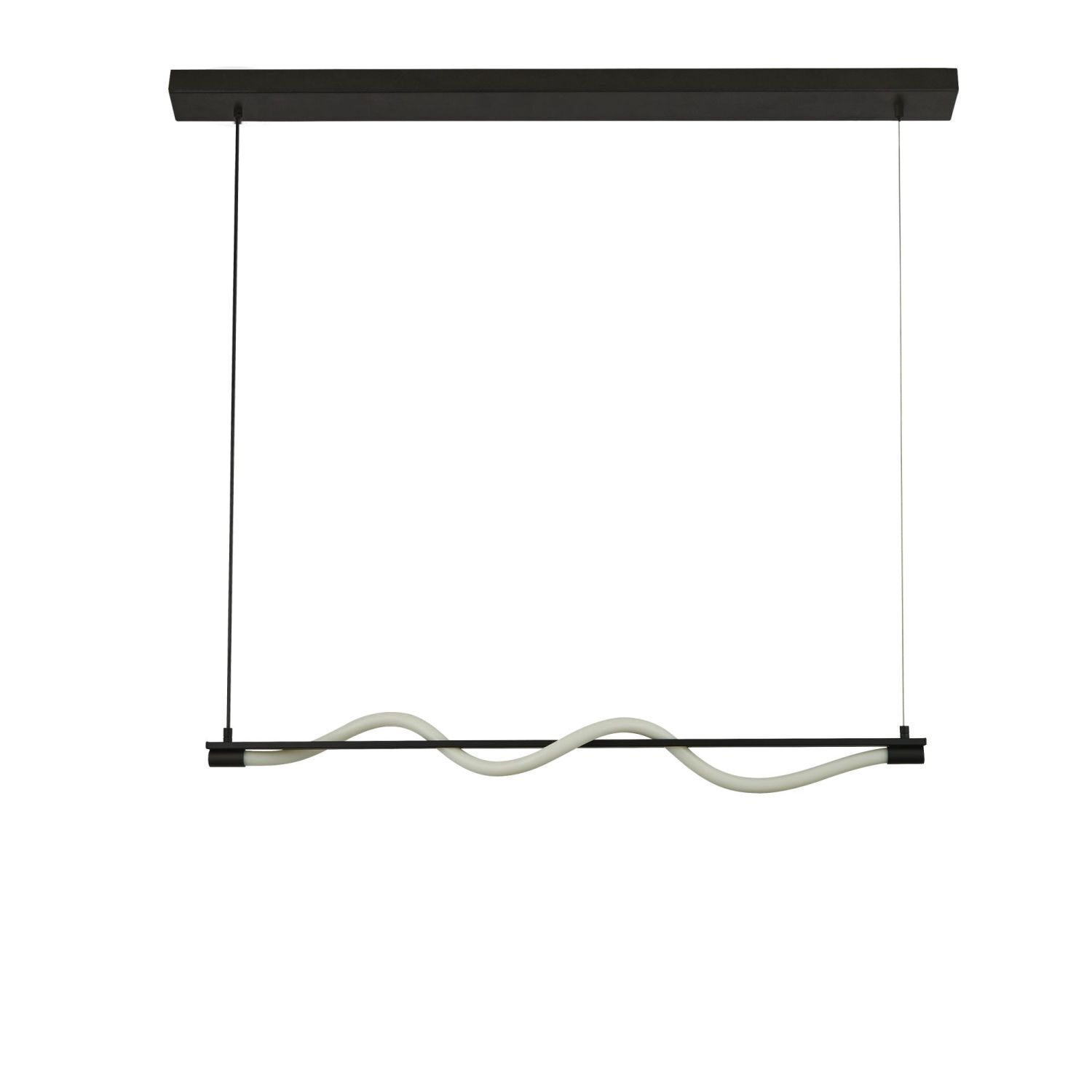 Suspension LED Noir mat Blanc Métal 2700 K L : 1 m