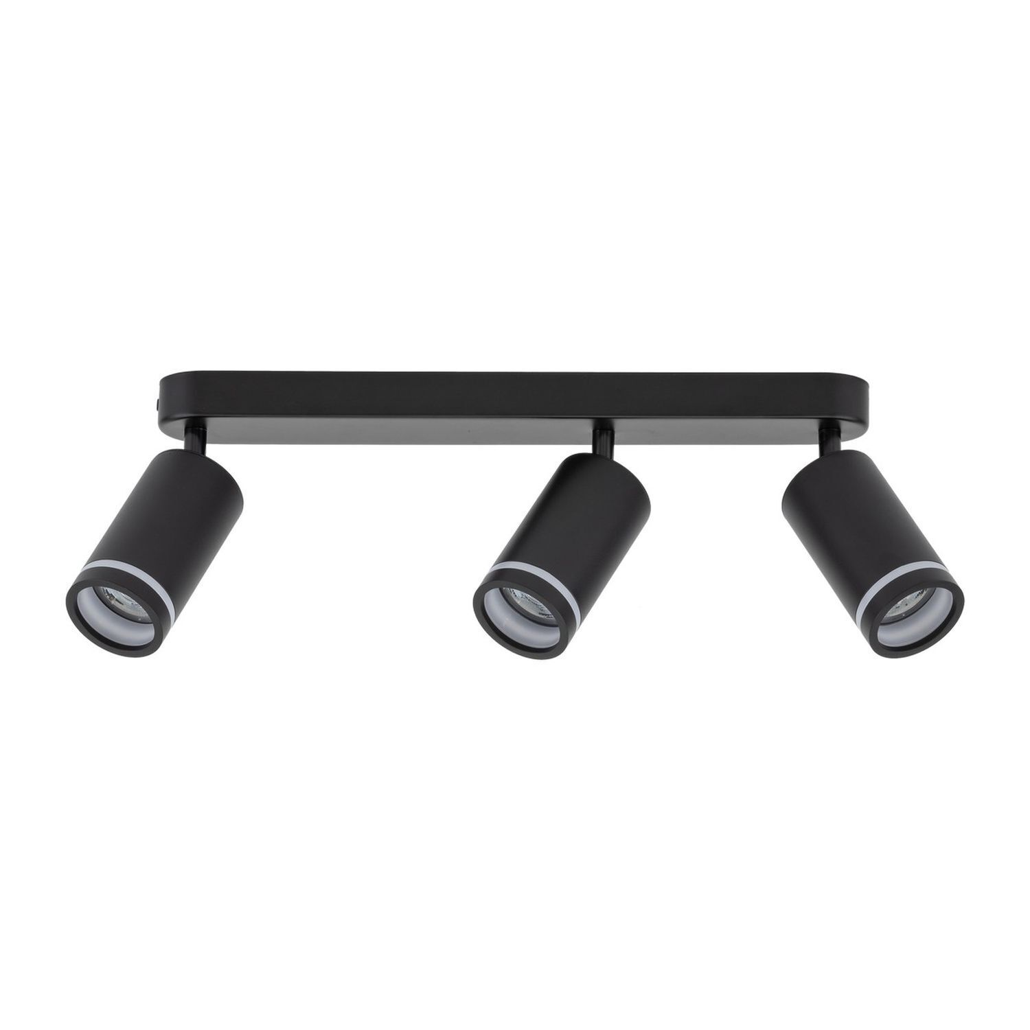 Projecteur de plafond 3 flammes noir 55 cm long métal GU10
