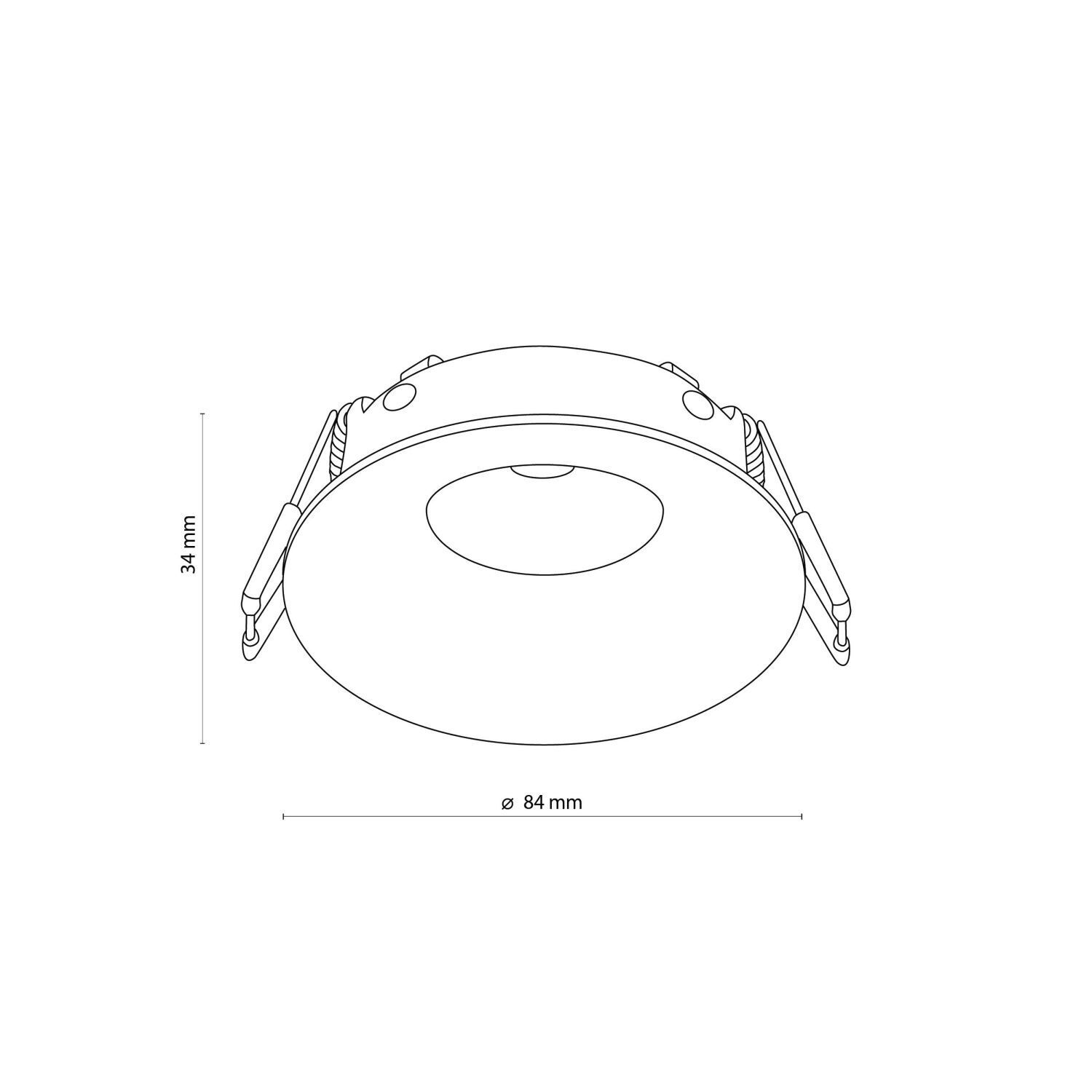 Luminaire encastré rond Ø 84 mm Blanc GU10 IP44 Salle de bain