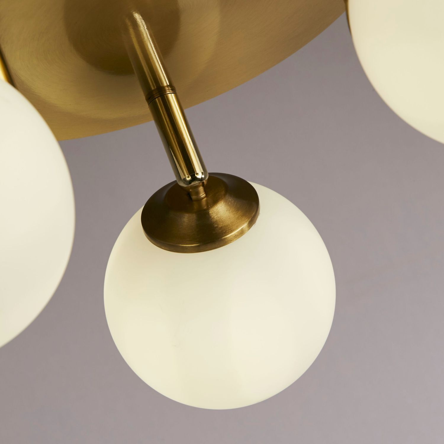 Spot de plafond 3 flammes G9 en or blanc Ø 34 cm
