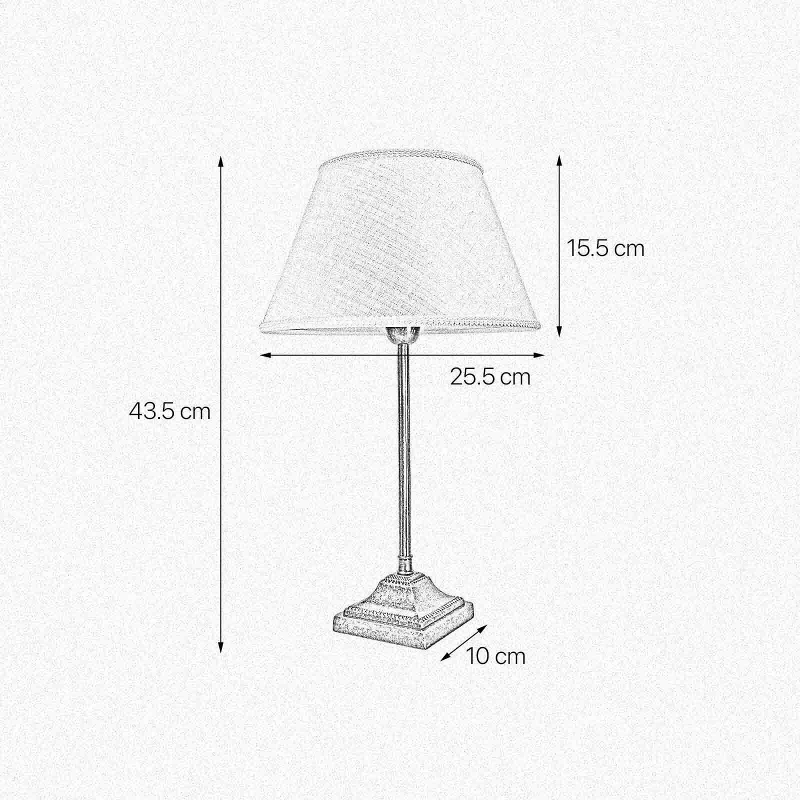 Lampe de table Rustique 43,5 cm laiton tissu E14 ELENA Lampe, Tischlampe, Lampenschirm