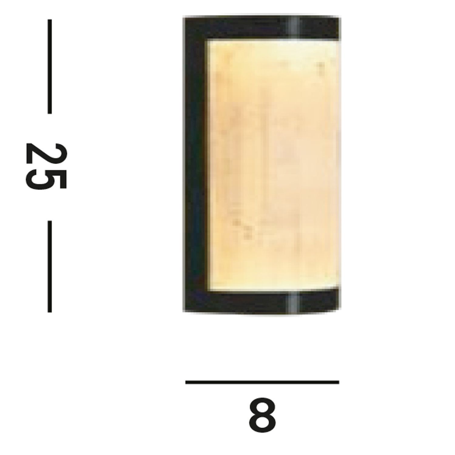 LED-Lampe, Wandleuchte, Gold-Glas, Rückwandschirm, 8 cm Breite