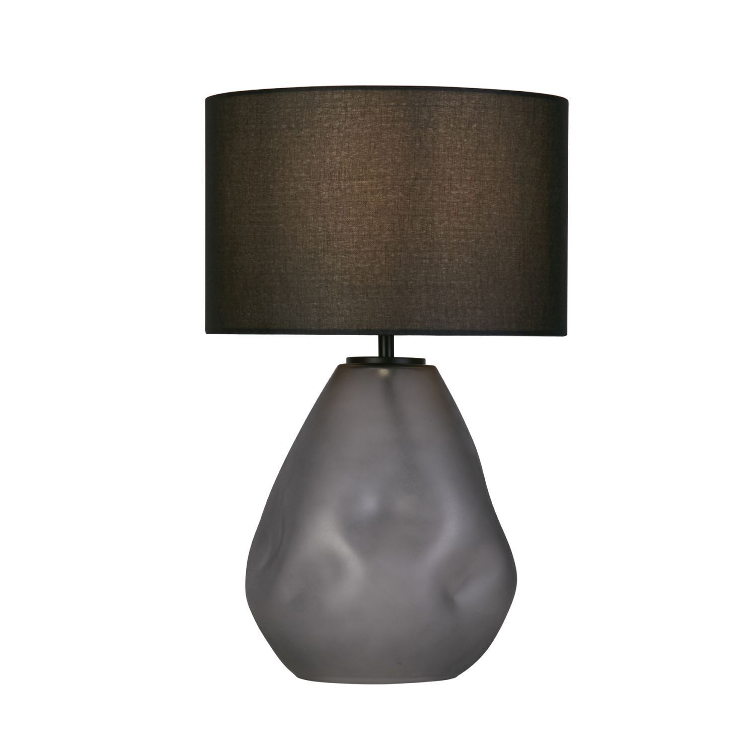 Blendarme lampe de table verre tissu 44,5 cm E27 noir