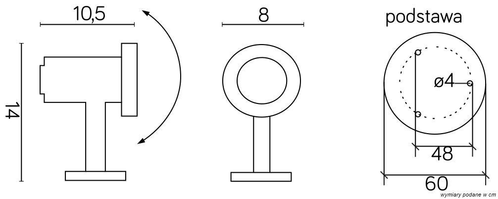 Lampe d'extérieur IP68 étanche réglable GU5.3