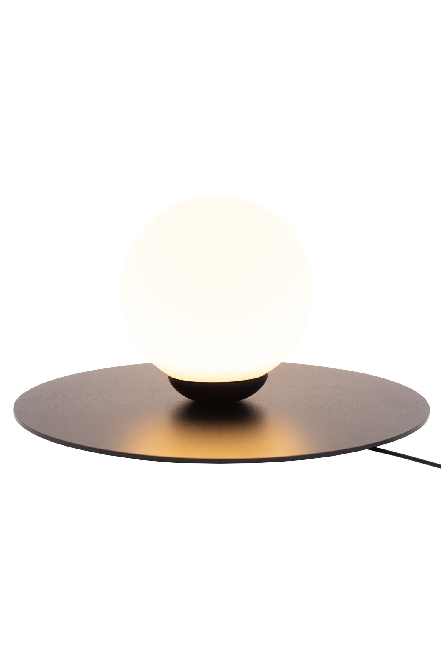 Lampe de chevet boule en verre anti-éblouissement E27 15 cm en noir