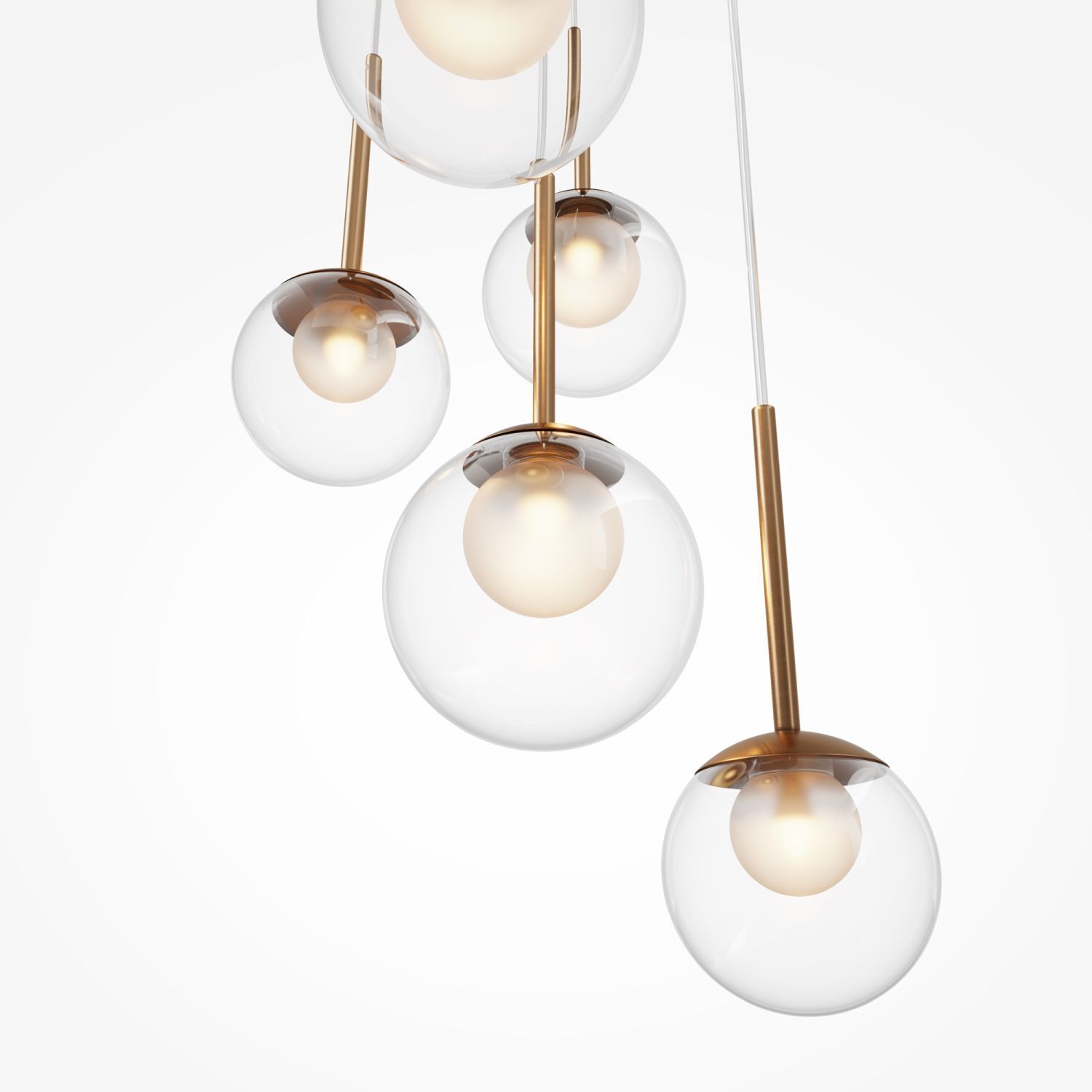 Suspension métal verre G9 Ø 58 cm H : max. 344,1 cm