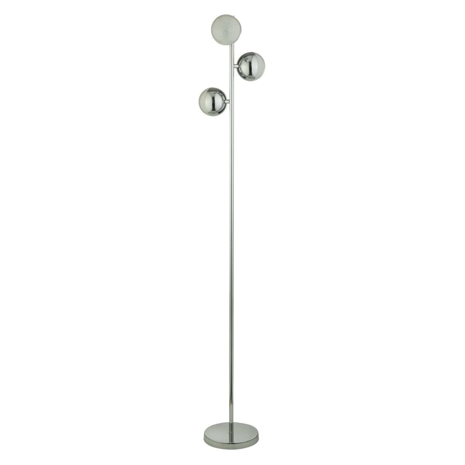 Lampadaire LED Chrome H : 152 cm 4000 K 1878 lm Verre Métal