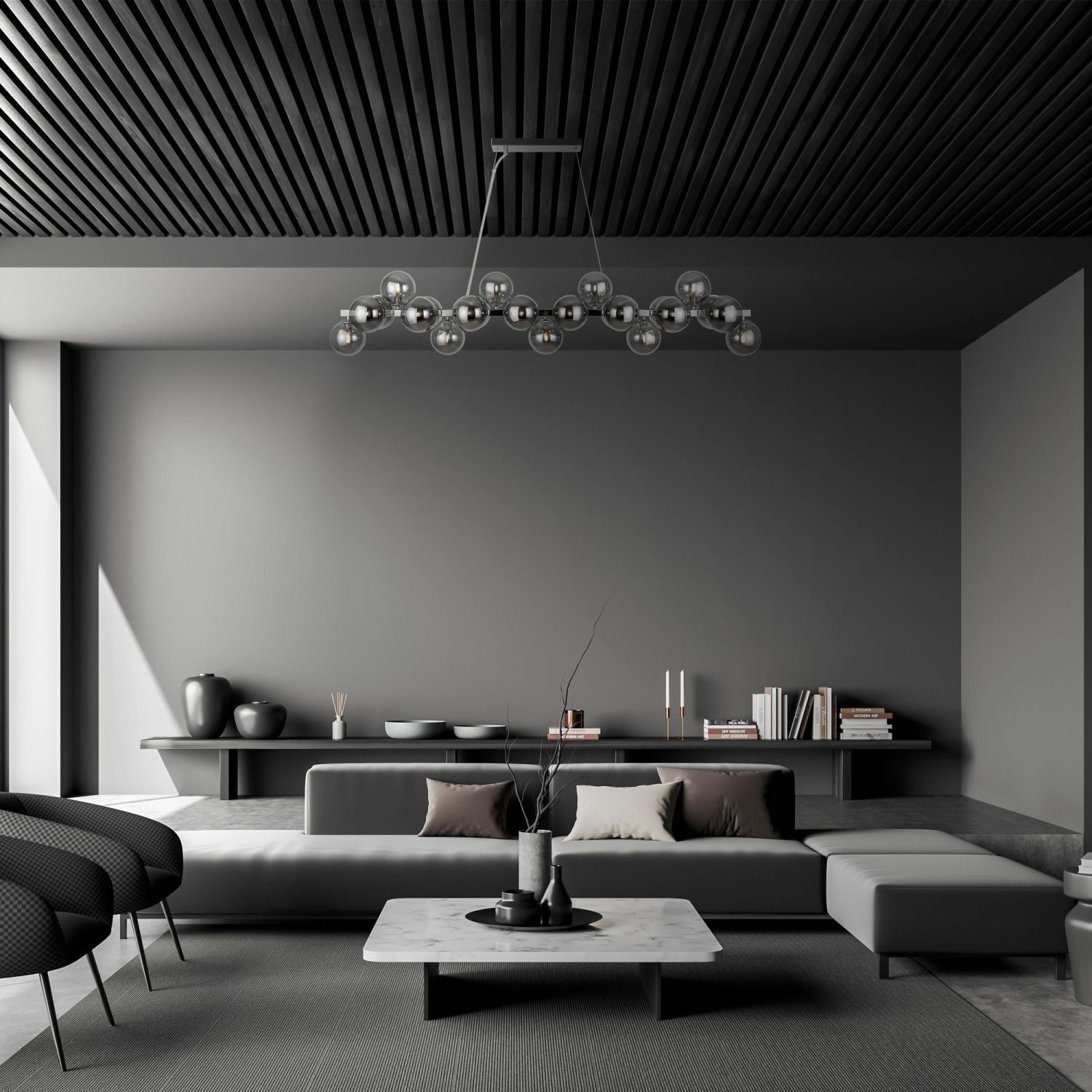 Wohnzimmer, Innenarchitektur, Couch, Dekoration für Zuhause, Lampe