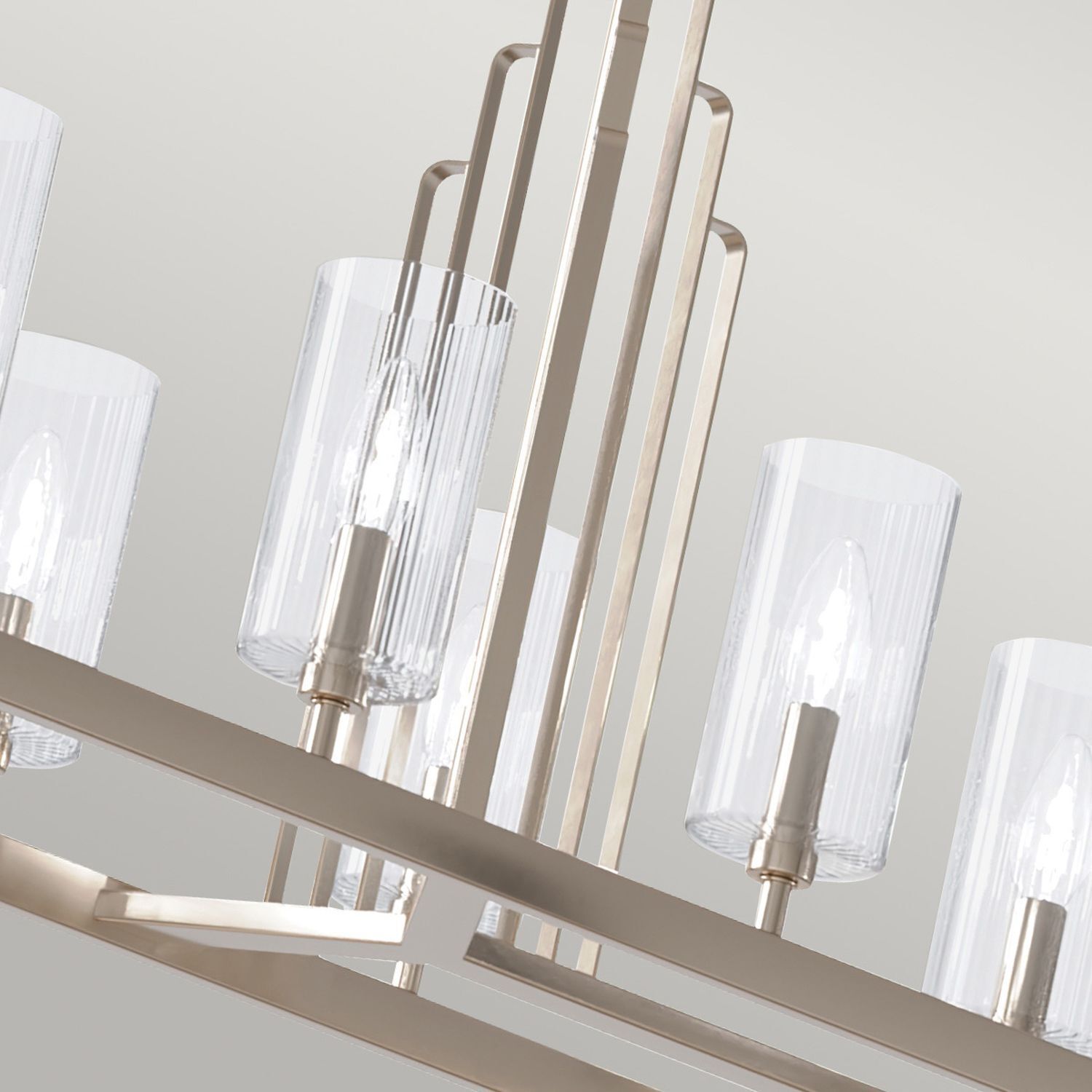Lampe à suspendre métal verre H : max. 162,5 cm Art déco