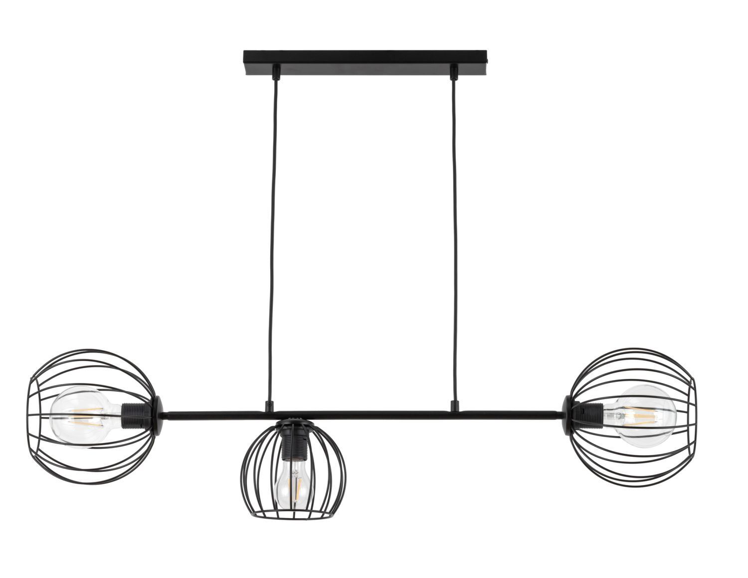 Lampe à suspendre E27 noir métal rétro design table à manger