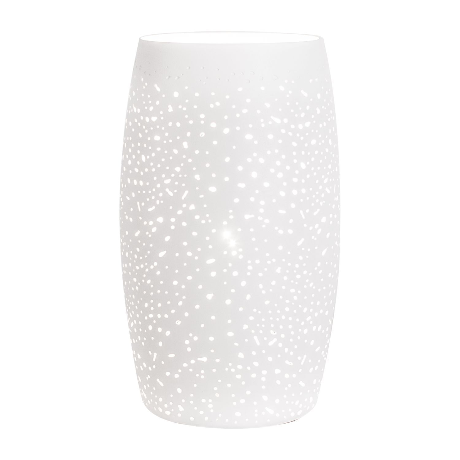 Lampe de table blanc 26 cm de haut E27 métal GITTE