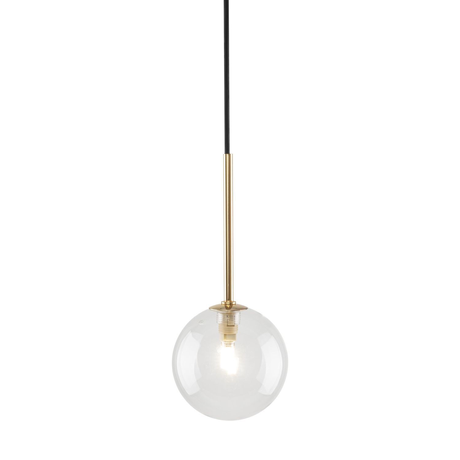Suspension verre sphère Ø 12 cm étroit réglable en hauteur
