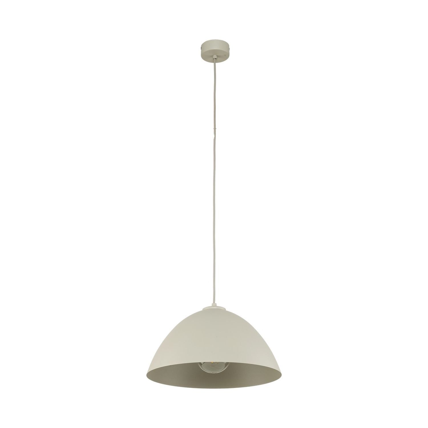 Suspension Métal Beige Ø 34 cm rond Hauteur réglable E27 Lampe