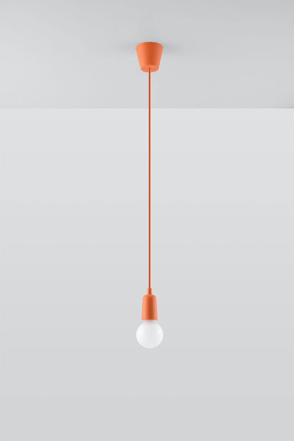 Lampe à suspendre réglable NESSA Profondeur jusqu'à 90cm E27 Orange